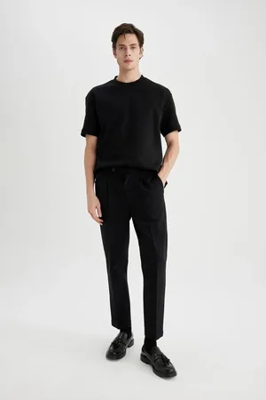 DeFacto Twill Pants Tailored Regular Fit Straight Leg