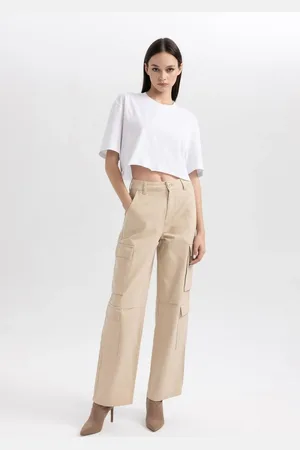 DeFacto Cool Straight Fit Cargo Gabardine Trousers