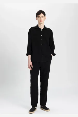 DeFacto Relax Fit Straight Leg Cotton Trousers