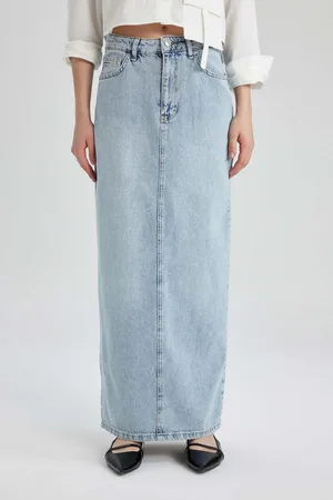 DeFacto Long Fit Jean Long Skirt