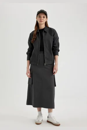 DeFacto Cargo Fit Gabardine Long Skirt