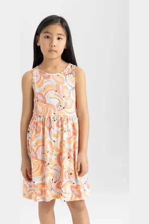 DeFacto Girl Patterned Sleeveless Dress