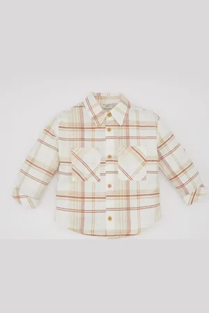 DeFacto Baby Boy Twill Checkered Long Sleeve Shirt