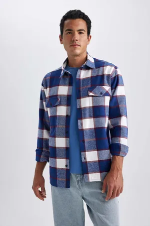 DeFacto Relax Fit Plaid Flannel Lumberjack Long Sleeve Shirt