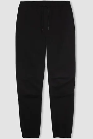DeFacto Regular Fit Jogger Gabardine Trousers with Waist Tie and Pocket Straight Leg