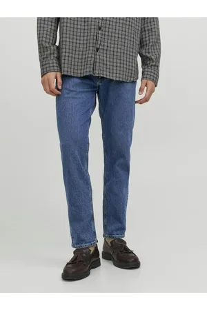 JACK & JONES Modré pánské slim fit džíny Clark - Pánské