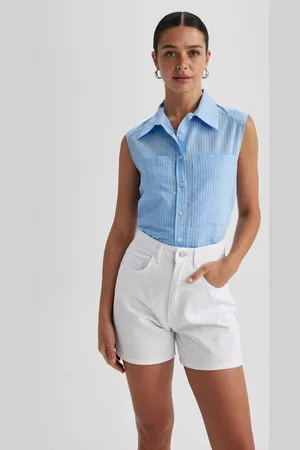 DeFacto Oversize Fit Striped Premium Sleeveless Shirt