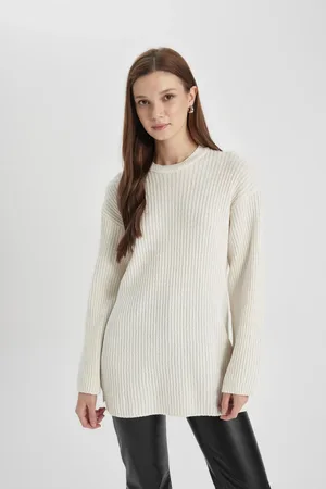 DeFacto Regular Fit Crew Neck Knitwear Sweater Tunic