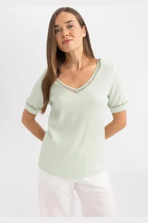 DeFacto V-Neck Short Sleeve T-Shirt