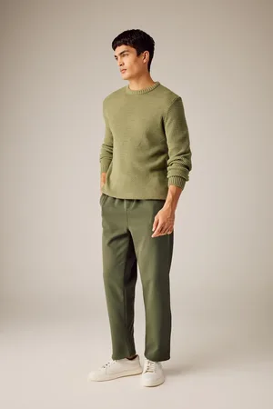 DeFacto Relax Fit Trousers with Waist Tie and Pocket Straight Leg