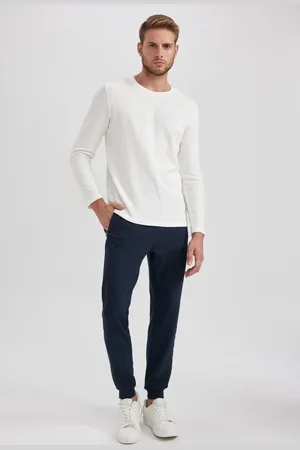 DeFacto Slim Fit Elastic Leg Zipper Pocket Basic Plain Sweatpants