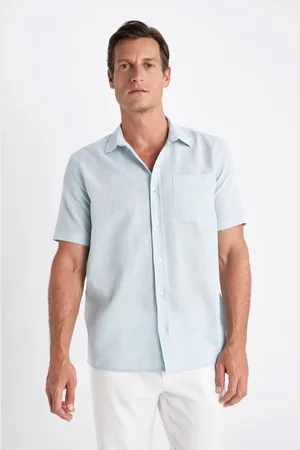 DeFacto Regular Fit Polo Collar Basic Plain Short Sleeve Shirt