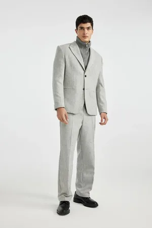 DeFacto Classic Trousers Wide Leg Basic Plain Wide Wide Leg