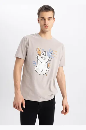 DeFacto Regular Fit Crew Neck Printed Short Sleeve T-Shirt