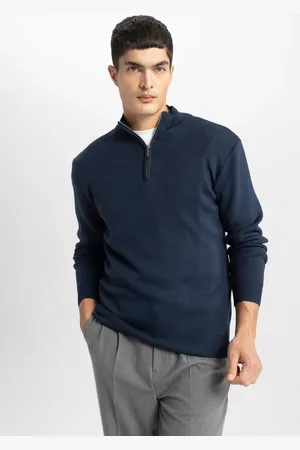 DeFacto Standard Fit High Neck Zippered Sweater