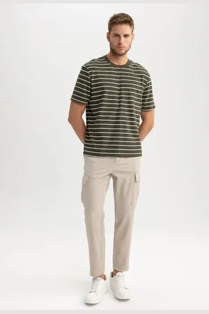 DeFacto Jogger Pants Cargo Pocket Elastic Waist All-Way Stretch Pocket Straight Leg