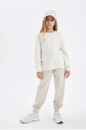 DeFacto Girls Elastic Waist Leg Pocket Jogger School Sweatpants
