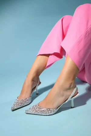 LuviShoes PERUN Pearl Pearl Transparent Women