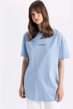 DeFacto Regular Fit Crew Neck Short Sleeve Tunic