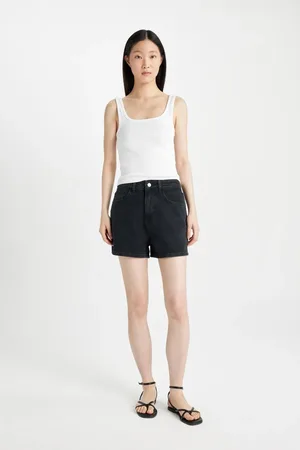 DeFacto Mom Fit High Waist Skinny Jean Shorts