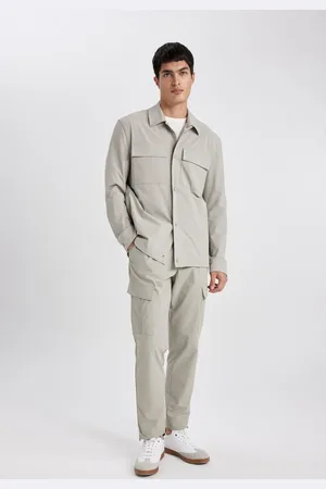 DeFacto Jogger Pants Cargo Pocket All-Way Stretch Drawstring Straight Leg