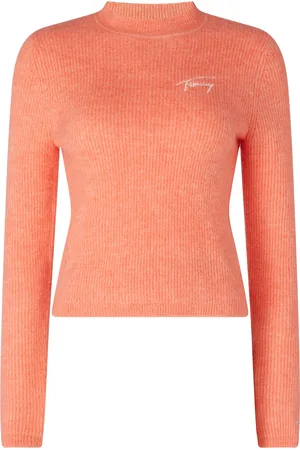 Tommy Hilfiger Tommy Jeans Turtleneck - TJW SIGNATURE RIB T orange