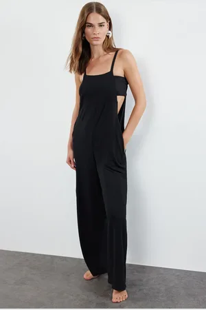 Trendyol Black Woven Overalls