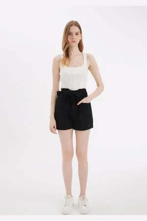 DeFacto Paperbag High Waist Jean Shorts