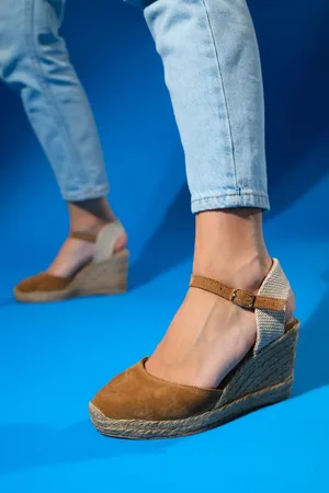 LuviShoes SINTA Brown Suede Leather Women