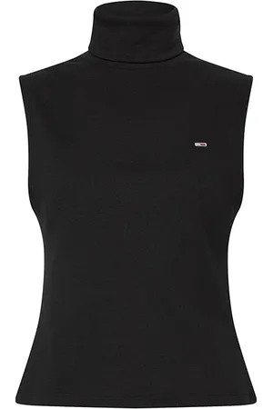 Tommy Hilfiger Tommy Jeans Turtleneck - TJW SLIM TURTLE NECK SLEEVLESS black