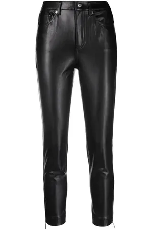 Michael Kors Pants - HW 5 PTS FAUX LTHR PNT black
