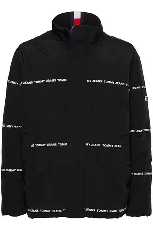 Tommy Hilfiger Jacket - Tommy Jeans TJM LOGO STRIPE PUFFER black
