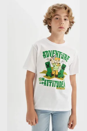 DeFacto Regular Fit Minecraft Licensed Short Sleeve T-Shirt