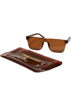 Urban classics Sluneční brýle Honolulu s pouzdrem hnědé