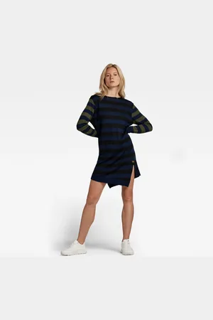G-Star G-STAR Dress - Cross in stripe r dress knit multicolored