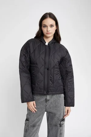 DeFacto Waterproof Relax Fit Quilted Hooded Coat