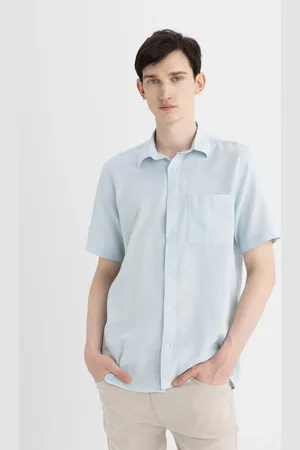 DeFacto Regular Fit Polo Neck Cotton Short Sleeve Shirt