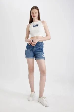 DeFacto Boyfriend High Waist Jean Shorts