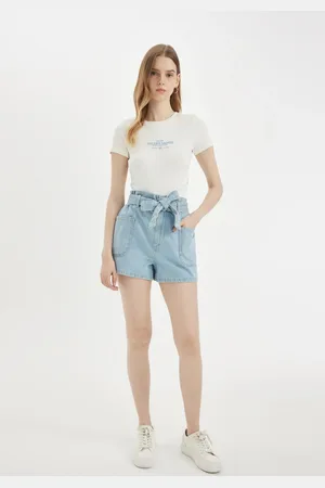 DeFacto Paperbag High Waist Jean Shorts