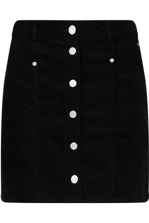 Tommy Hilfiger Tommy Jeans Skirt - TJW CORD BUTTON THRU MINI SKIRT black