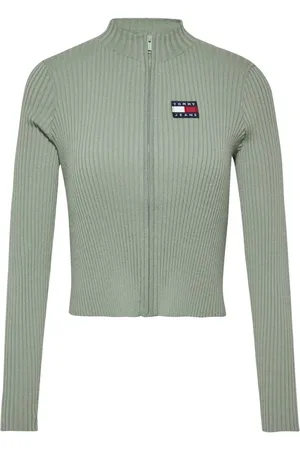 Tommy Hilfiger Tommy Jeans Sweater - TJW BADGE ZIPPER MARKET SWEATER green