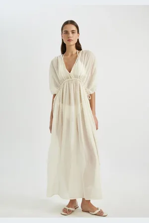 DeFacto Fall in Love Regular Fit Cotton Beach Dress