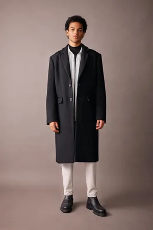 DeFacto Slim Fit Cashmere Coat Parka Slim Cut Lined Buttoned Pocket