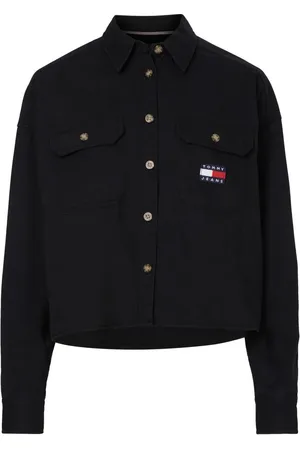 Tommy Hilfiger Tommy Jeans Shirt - TJW CROPPED UTILITY SHIRT black