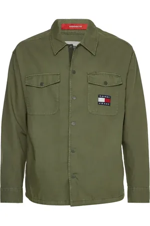 Tommy Hilfiger Tommy Jeans Shirt - TJM SPRING DOBBY COACH SHIRT green