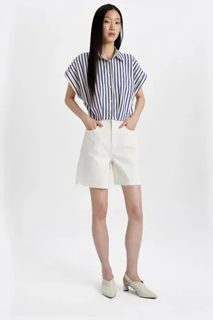 DeFacto High Waist Jean Bermuda Shorts