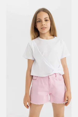 DeFacto Girl Relax Fit Crew Neck Short Sleeve T-Shirt
