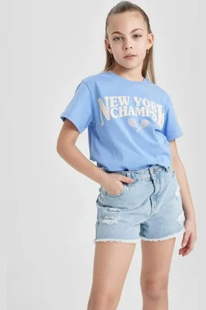 DeFacto Girls Printed Short Sleeve T-Shirt