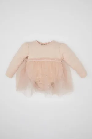 DeFacto Baby Girl Newborn Long Sleeve Grip Jumpsuit