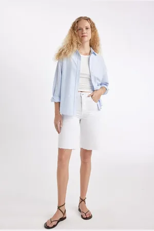 DeFacto Normal Waist Short Leg Gabardine Bermuda Shorts